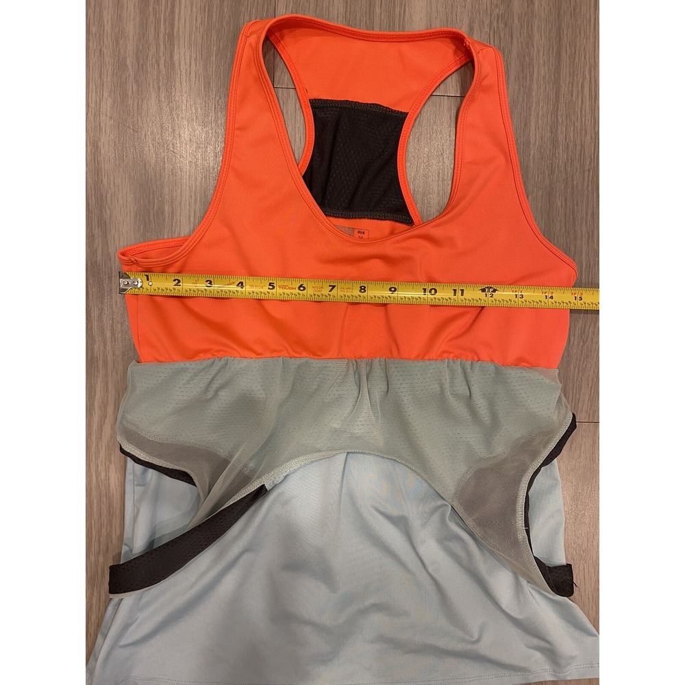 Lucky in Love Tank Top Sports Bra Womens Medium 8-10 Blue Orange Gray Sleeveless - Picture 4 of 6